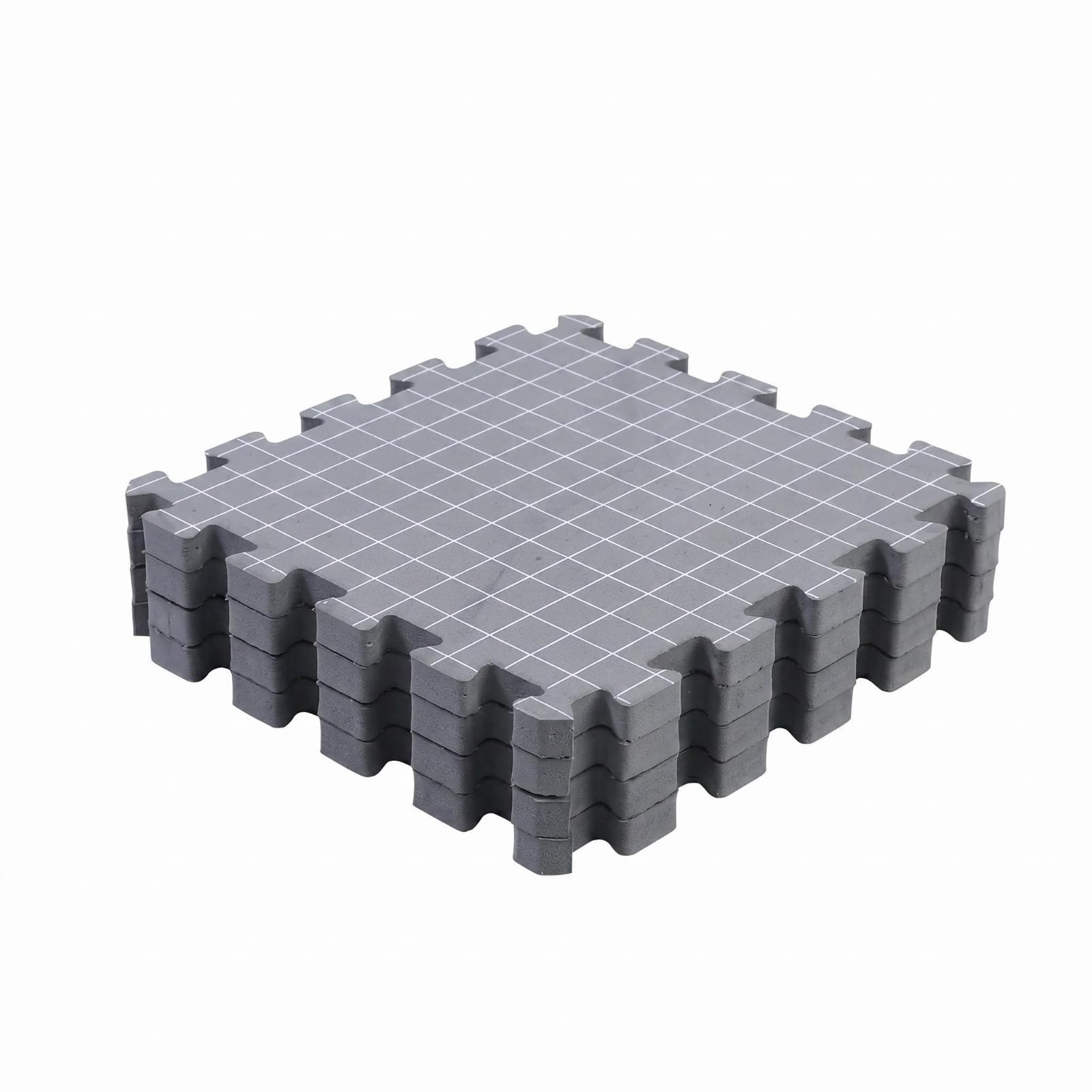 4 Pieces Square Grid Interlocking-Perimeter Weaving Board Guide Lines Interlocking Weaving Board, Gray, 4PCS-image-9