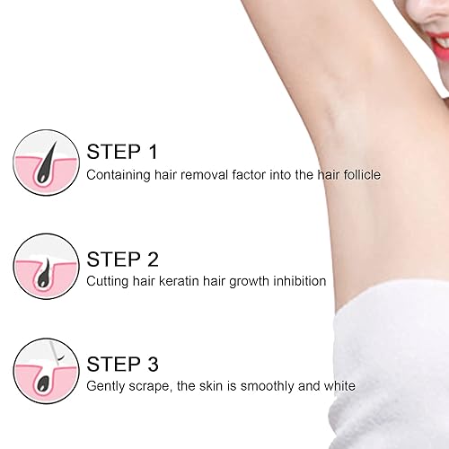 Miniatura 2 de Crema depilatoria portátil, suave, no irritante y sin sensación de picazón, crema depiladora sin dolor para cara, cuerpo, axila, piernas, brazos