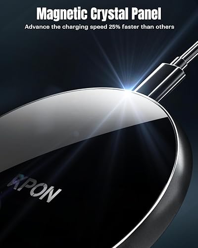 Miniatura 3 de KPON Cargador inalámbrico para fundas gruesas de 0.394 inPopsocketOtterbox, almohadilla de carga inalámbrica rápida de 15 W para iPhone 15
