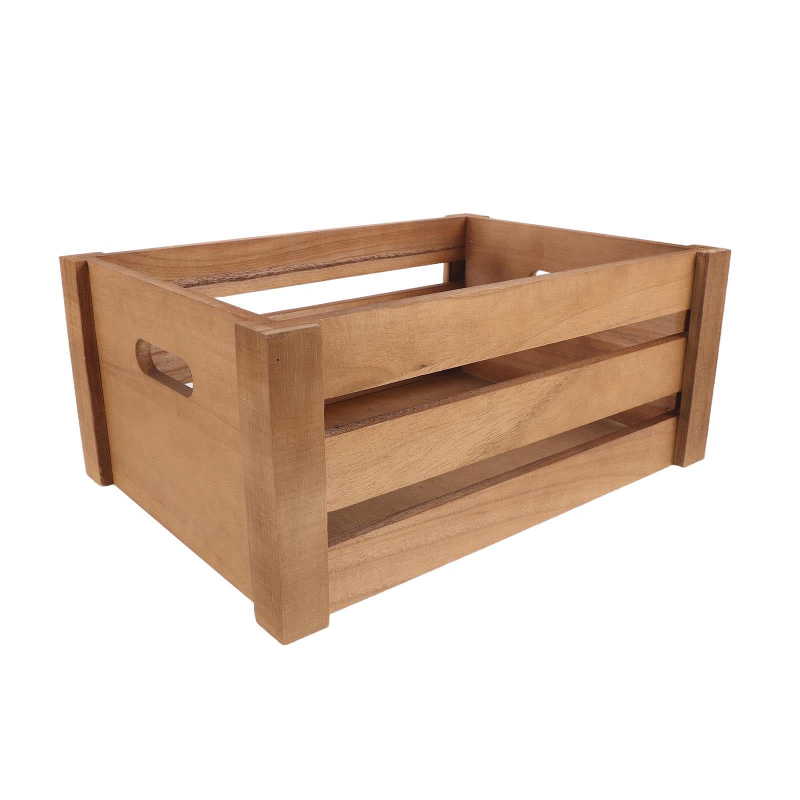 Caja de Almacenamiento de Madera Retro para Vinilos y Cds, Estuche Rectangular Organización Óptima y Diseño Artístico Minimalista para Oficina y Sala