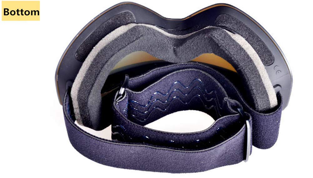 Ski Snowboard Lunettes Anti-buée, lentille magnétique Double Couche pour faciliter Le Remplacement, avec la myopie et de Ventilation, adapté pour Les skieurs de Descente de Ski,Noir