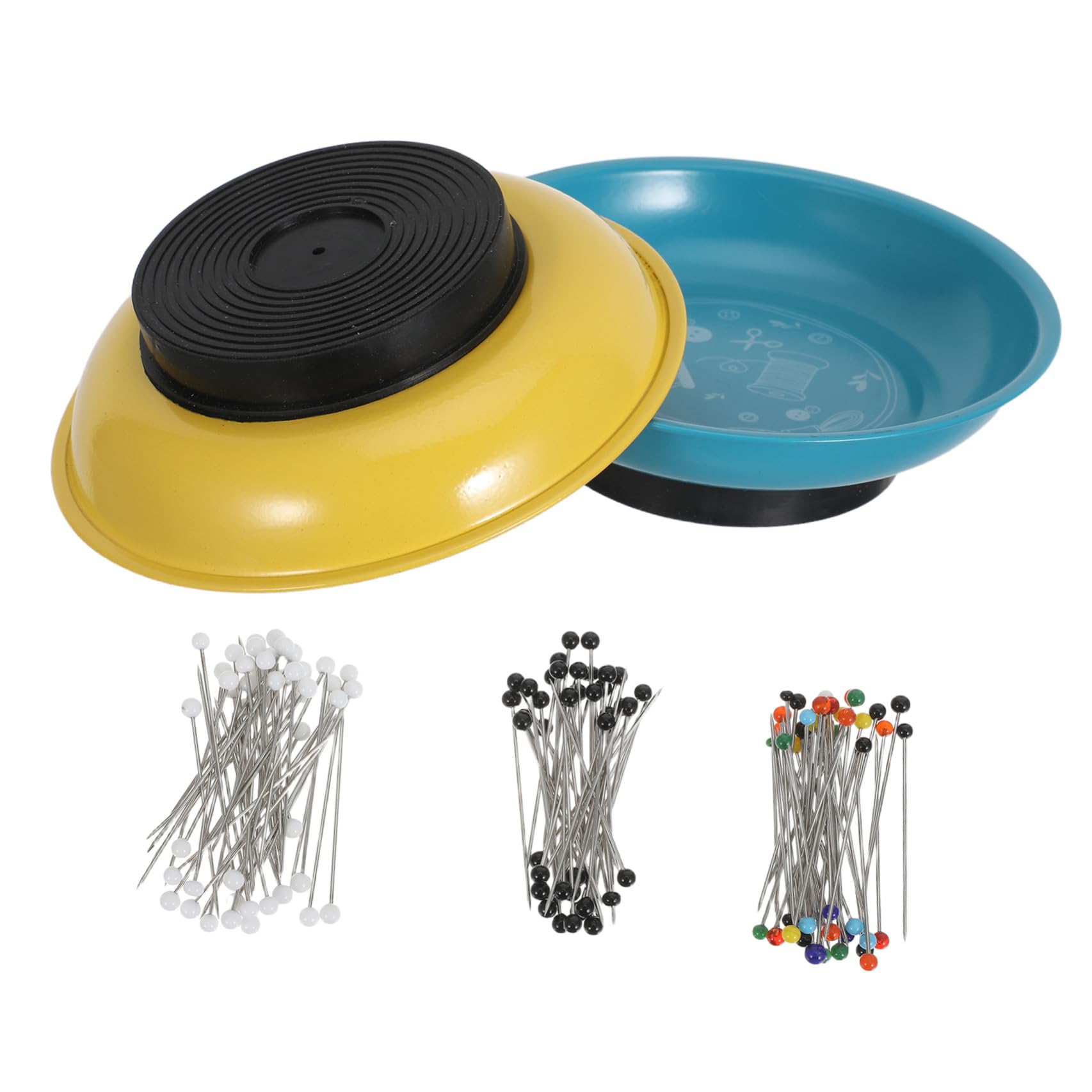 Healeved Ciotola Magnetica Porta Spilli in Ferro e Plastica, Contenitore Portatile per Aghi e Viti, Uso Multifunzionale per Cucito e Riparazioni in Viaggio