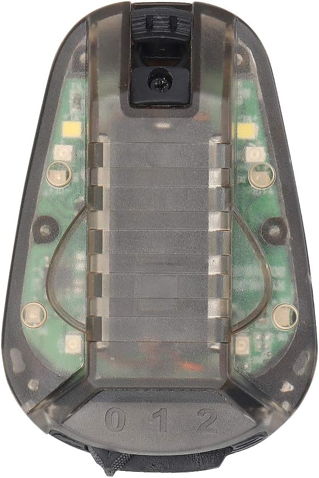Tactical Helmet Light Survival Signal Light Optional 4 Modes with Visible LED + IR Continuous Light/Flashing Light, Waterproof Survival Identification Lamp for Outdoor Sports