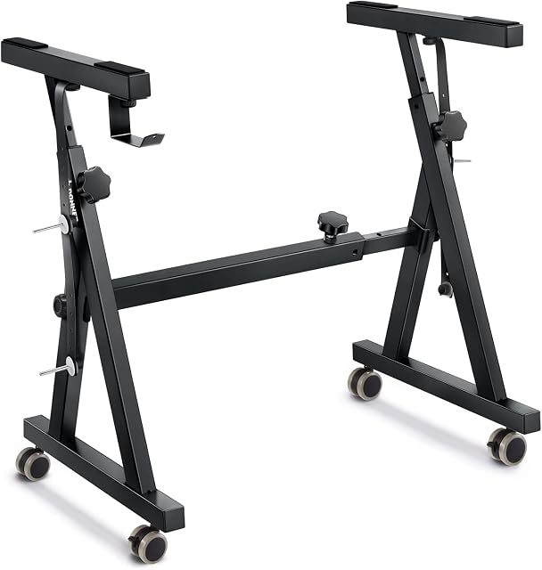 Donner Keyboard Stand, Z-style Heavy-Duty Piano Stand, Adjustable and Portable, Suitable for 54, 61 and 88 Keys Electric Keyboards Digital Pianos