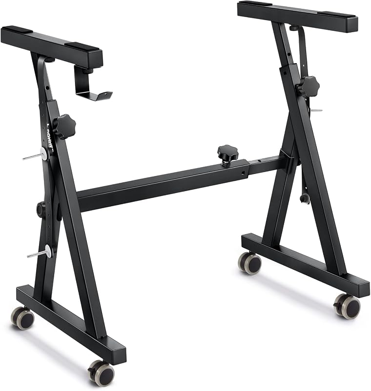 Donner Keyboard Stand, Z-style Heavy-Duty Piano Stand, Adjustable and Portable Piano Keyboard Stand, Suitable for 54, 61 and 88 Keys Electric Keyboards Digital Pianos