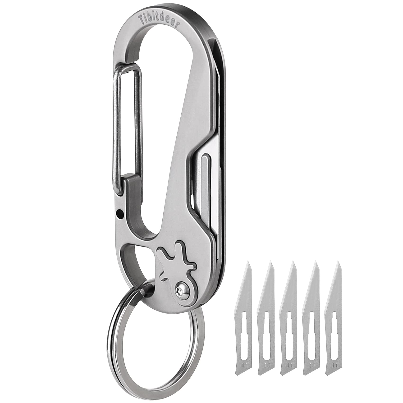 1981LIFE Titanium Carabiner Keychain Clip for Keys, Heavy Duty Car Key Chains Organizer for Men and Women