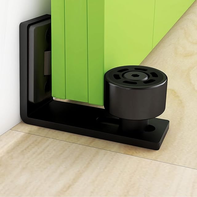 Adjustable Floor Guide Wall/Door Bottom Guide Sliding Barn Door Hardware Black