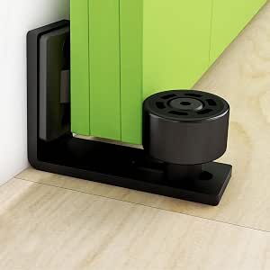 Guía De Suelo Ajustable Para Puertas Correderas O De Granero – Adaptable A Puertas De 2.5 A 6 Cm De Grosor – Negro – Fácil Instalación Sin Hacer Ranuras