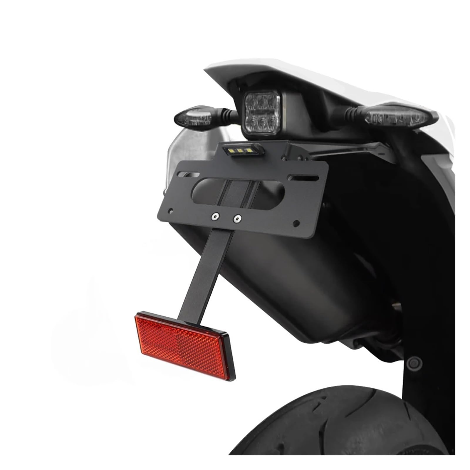 Tablica rejestracyjna Pasuje do Husqvarna 701 Svartpilen 2019-2022 Uchwyt tylnej tablicy rejestracyjnej ze światłem Tylny schludny eliminator błotnika Uchwyt tablicy rejestracyjnej(With Reflector)