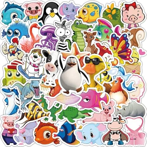 Mistree Pegatinas Infantiles de Animales de Dibujos Animados Cover