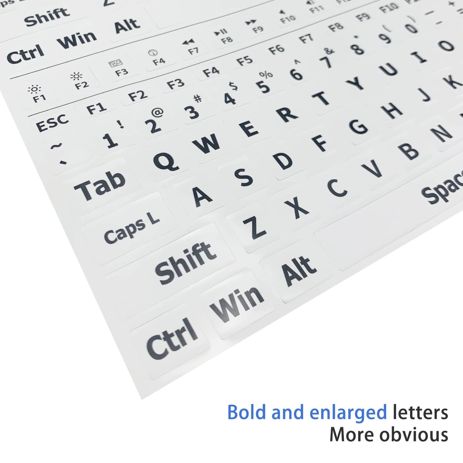 2 Adesivi Per Tastiera Inglese US - Opachi Con Pinzette E Spazzola Per Pulizia - Foto 14