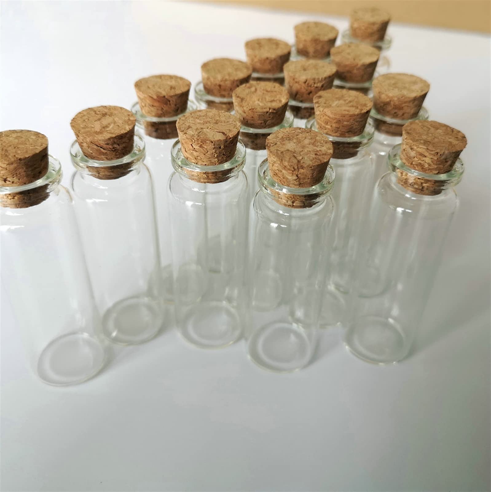 Tube à essai en verre transparent de qualité supérieure et bouchon en liège naturel