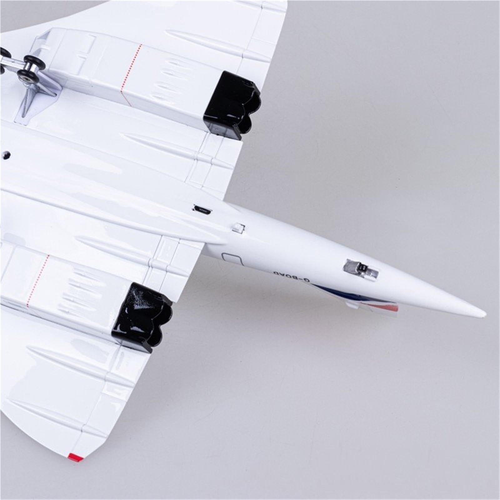 Repliki modeli samolotów w skali 50 cm kolekcjonerskie metalowe repliki samolotów dla British Airways Concorde 1:125 symulacyjny model samolotu miniaturowy model samolotu (ze światłem)