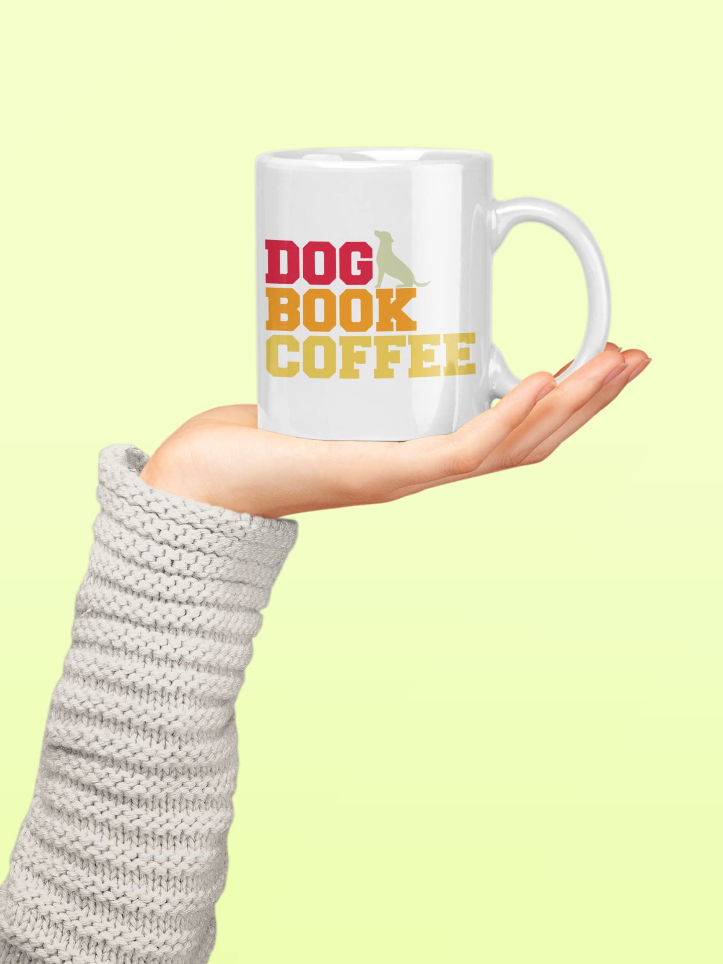 Yellow Orrange Dog mom Printed Ceramic Coffee Mug 250 Ml 1