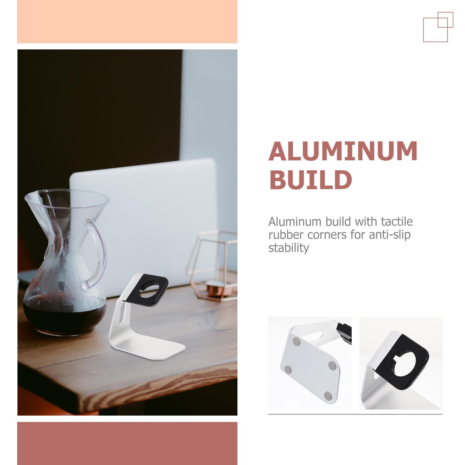 NICERIO Uhr Ständer Halter Ladestation für Apple Watch (Silber)