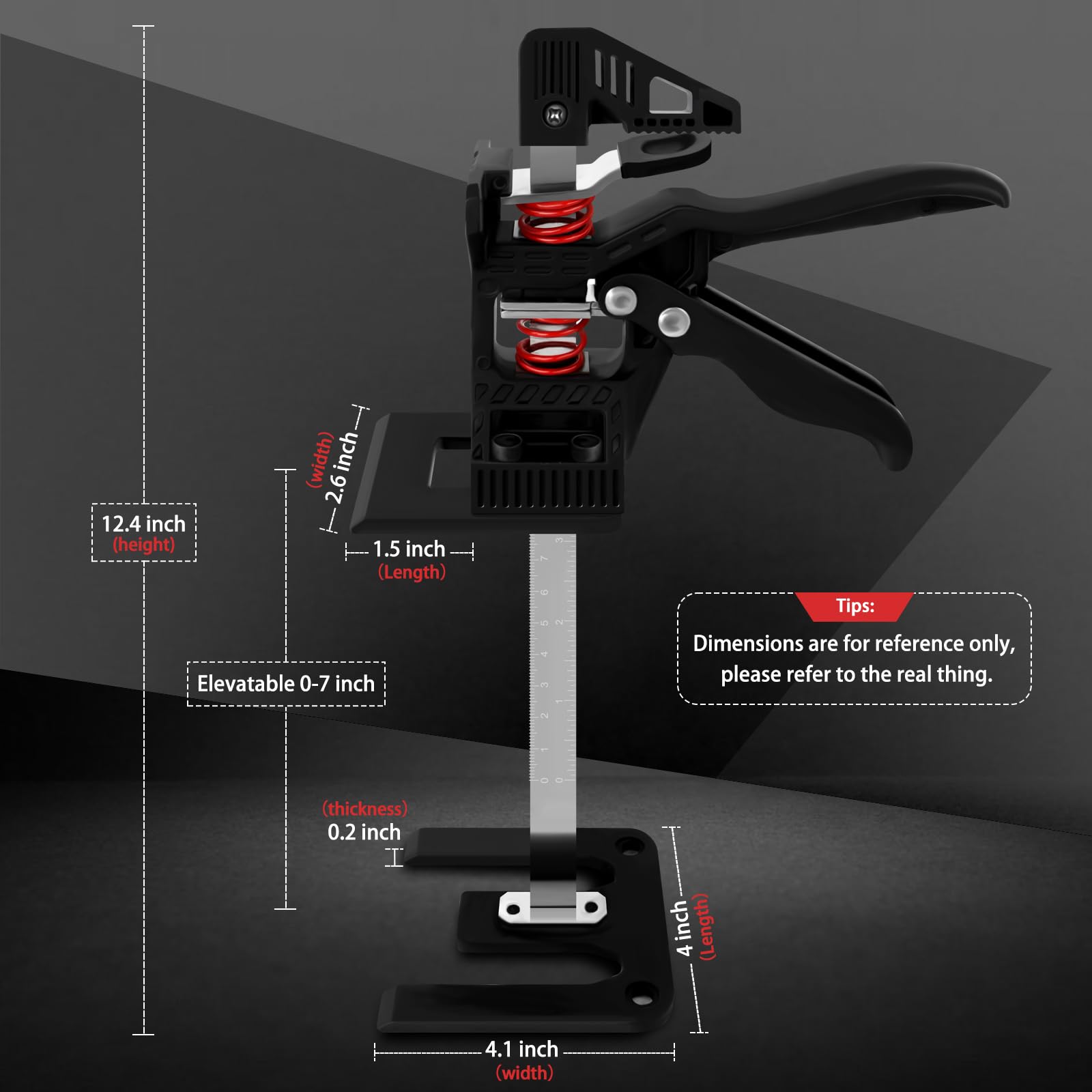 Lot de 2 Vérins à Bras pour Économiser de la Main-d'œuvre - Élévateur à Main pour Installer Armoires, Sols et Fenêtres - Outil de Levage pour Meubles - Charge de 200 kg