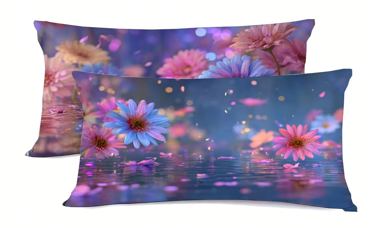 Taie d'oreiller douce 50x80 cm fini les tissus rudes avec le modèle chrysanthème