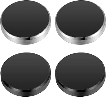 TOODOO 4 Pieces Magnetic Phone Car Mount Flat Cell Phone Holder Universal Stick on Flat Magnetic Car Mount for Dashboard Wall Windshield Table Mirror, Black and Silver
