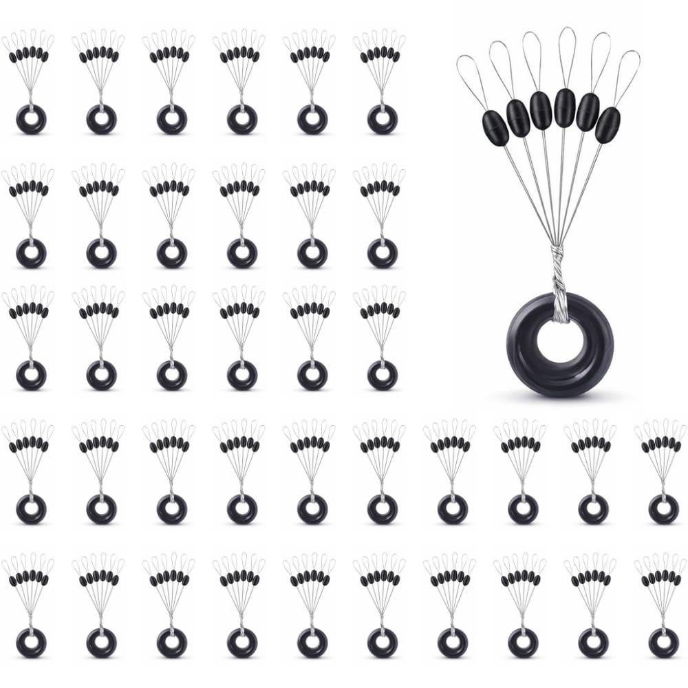 EUROKAN TACKLE 300x Float Stops Olive Bobber Stoppers for Waggler Floats Coarse Carp Fishing, Black Line Stops Stop - UK POST