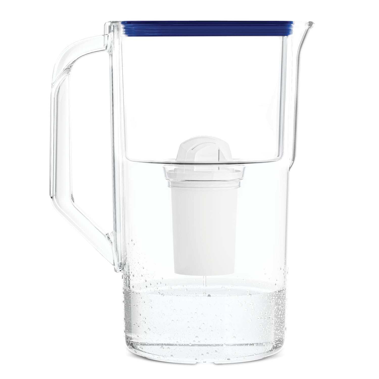 Wessper Jarra Filtradora con Contador LED De Agua FutureFlow 2,8 Litros + 1 Cartucho De Filtro Agua | Filtro Reemplazo para Aquaphor Standard, Brita Classic, Dafi Classic | Azul