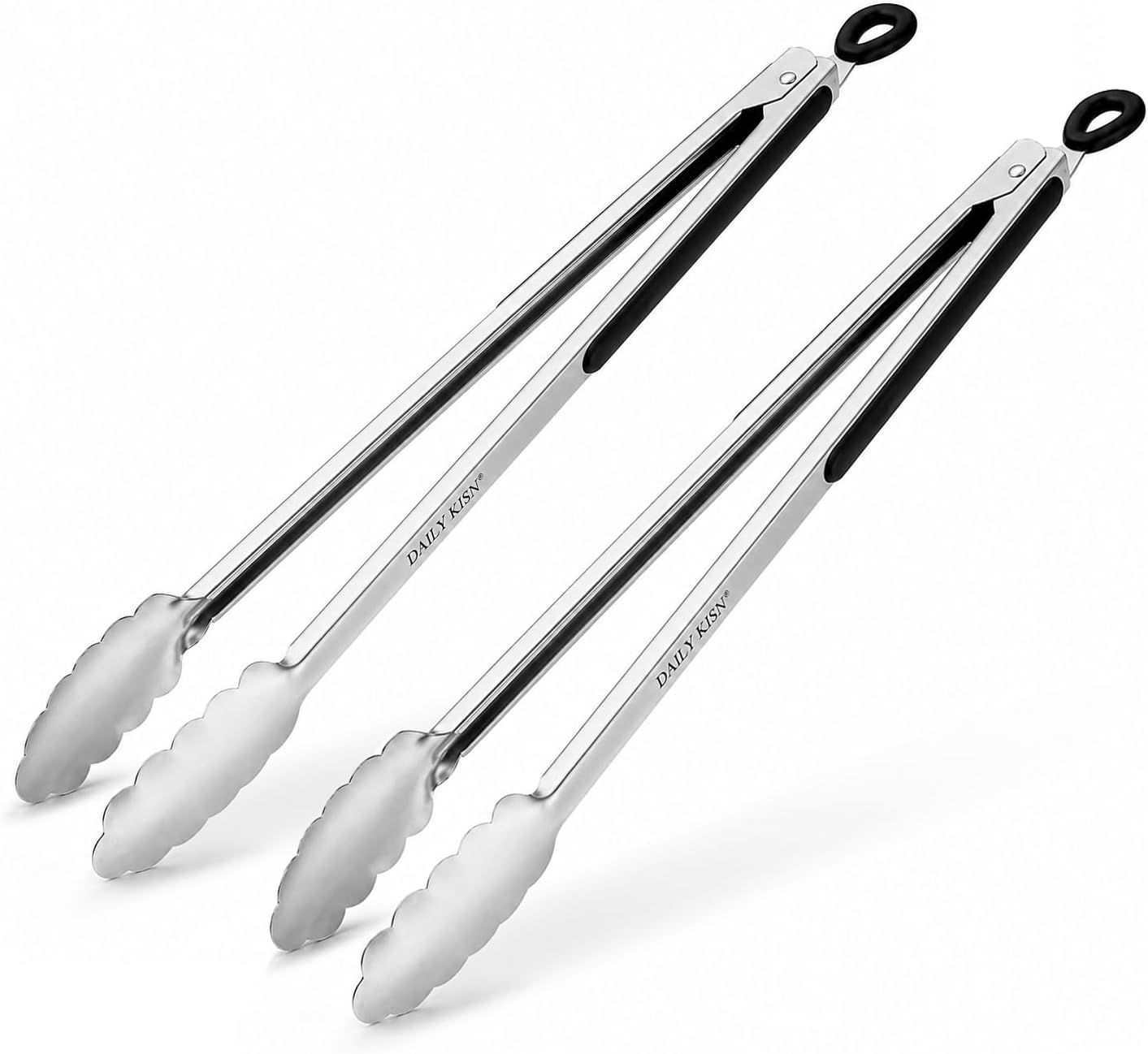 Grill Tongs, 17 Inch Extra Long Kitchen Tongs, Premium Stainless Steel Tongs for Cooking, Grilling, Barbecue/BBQ, Buffet (17" 2PCS)