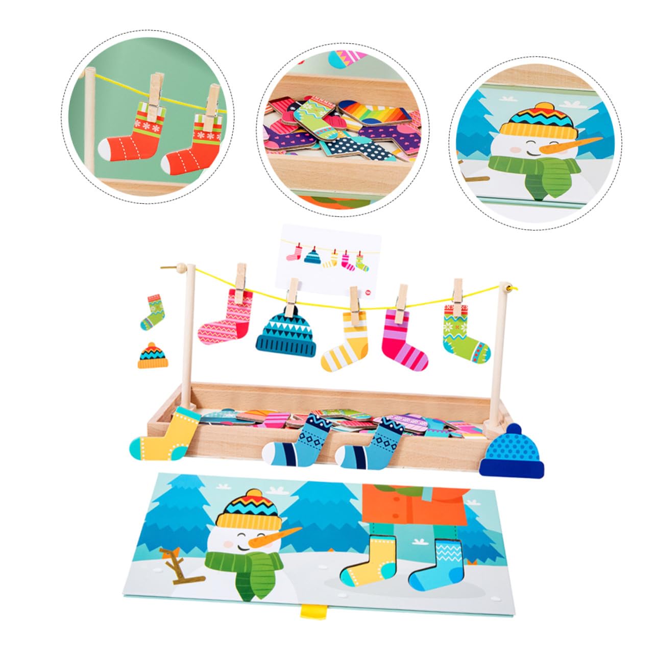 Juguete Sensorial de Madera 1 Set para Niños y Toddlers