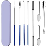 Vista 9 de Kits de máquina de llenado de cápsulas de 8 piezas para relleno de cápsulas de píldoras vacías, suministros para el hogar y laboratorio - Espátula