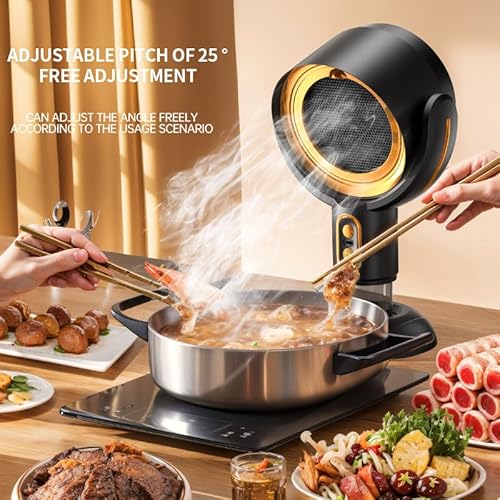 Exaustor portátil com exaustor de 2 velocidades, filtro removível e lavável, copo grande para coleta
