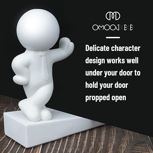 Vista 18 de Tope decorativo para puerta, paquete de 2, eficaz para mantener tu puerta abierta, bonita cuña de puerta para el hogar y la oficina, gris (patentado)