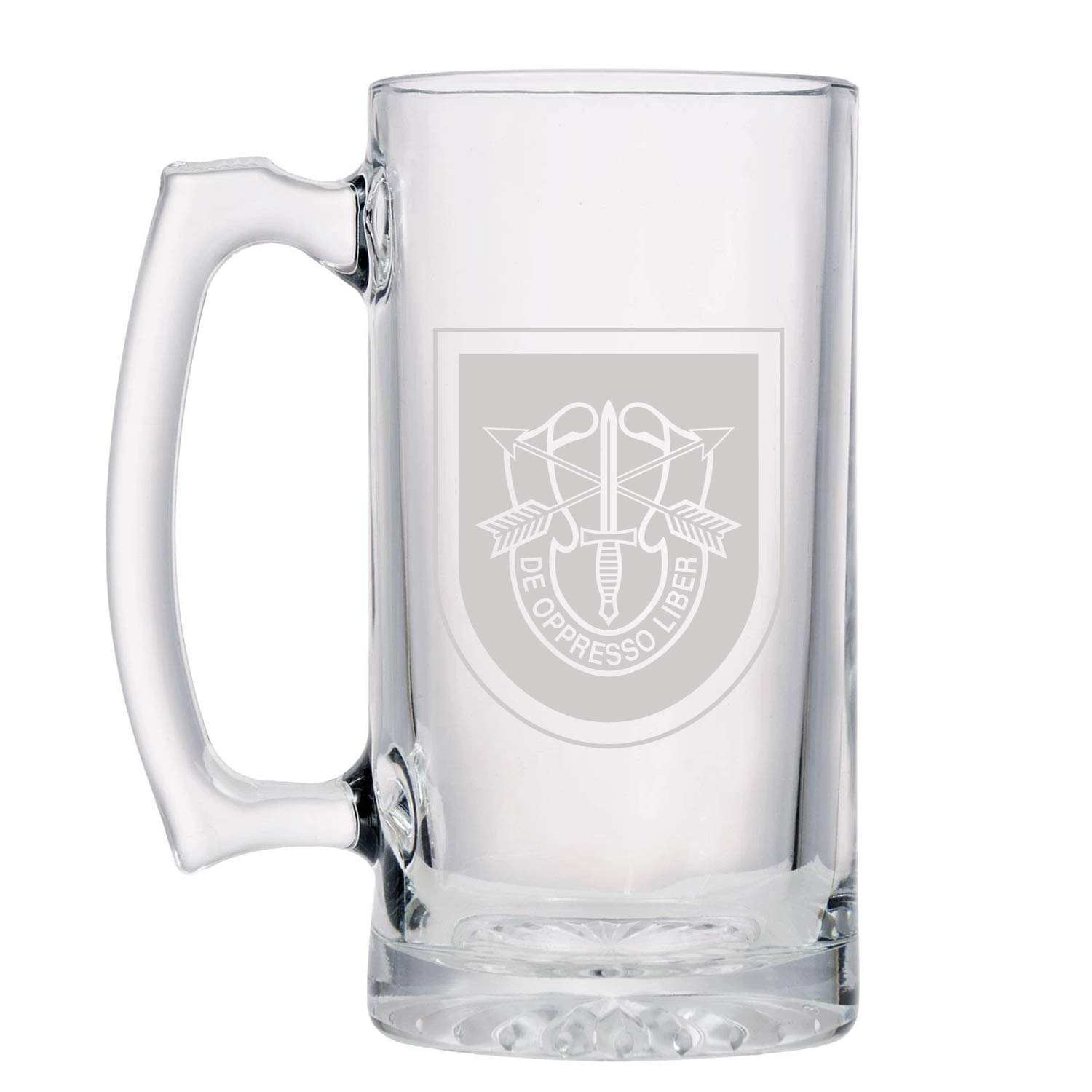 US Army - 5th Special Forces Group SSI Shoulder Sleeve Patch Etched Stein Glass 25oz. Mug