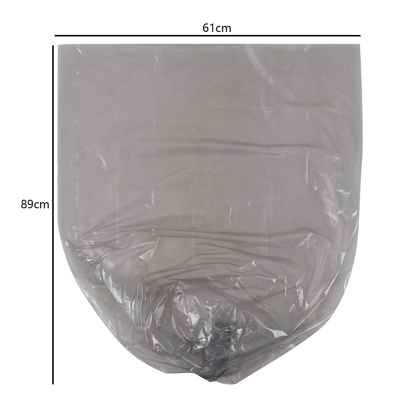 Lot de 6 rouleaux de 150 sacs poubelle de cuisine, 40 L, gris