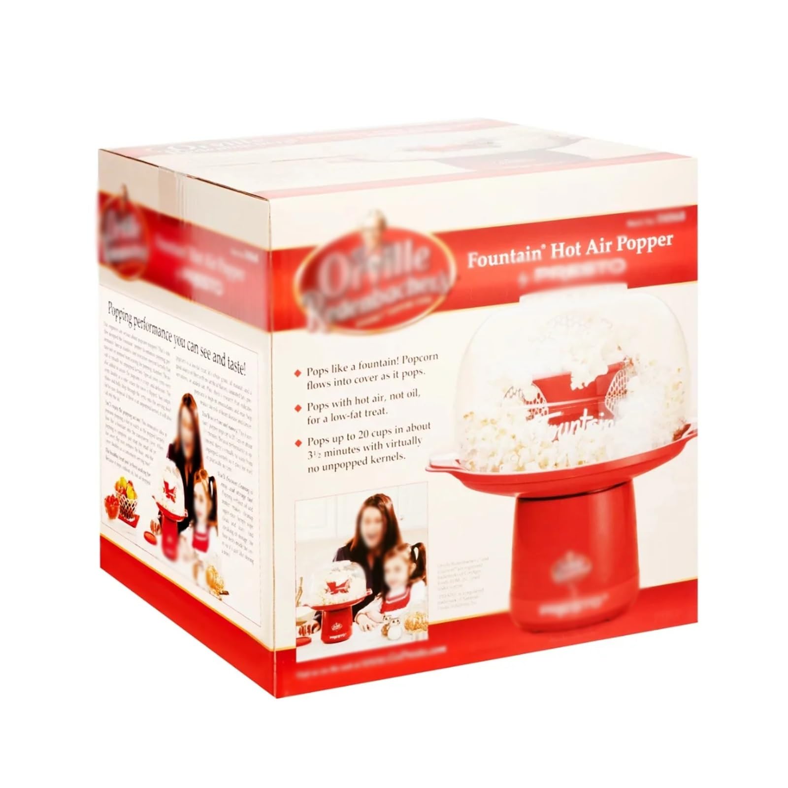 macchina per pop corn Macchina for popcorn con coperchio ventilato da cucina for portatile ad alta velocità di grande capacità per uso familiare