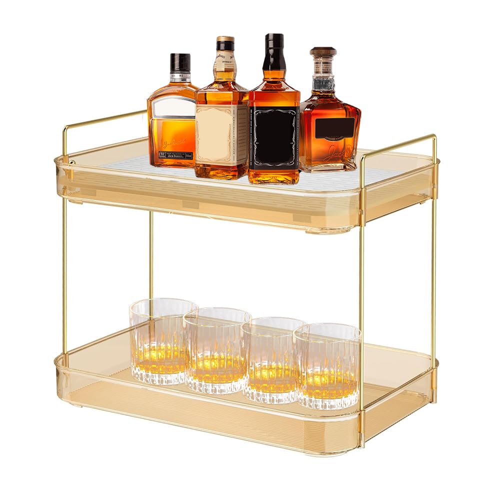 Exrp Whiskey Tray, Glass Cup Rack, Mug Holder, Coffee Cup Organizer, Bathroom Countertop Organizer Organizer with Drain Board Wine Glass Decorative Organizer, Food Tray, Kitchen Spice Rack