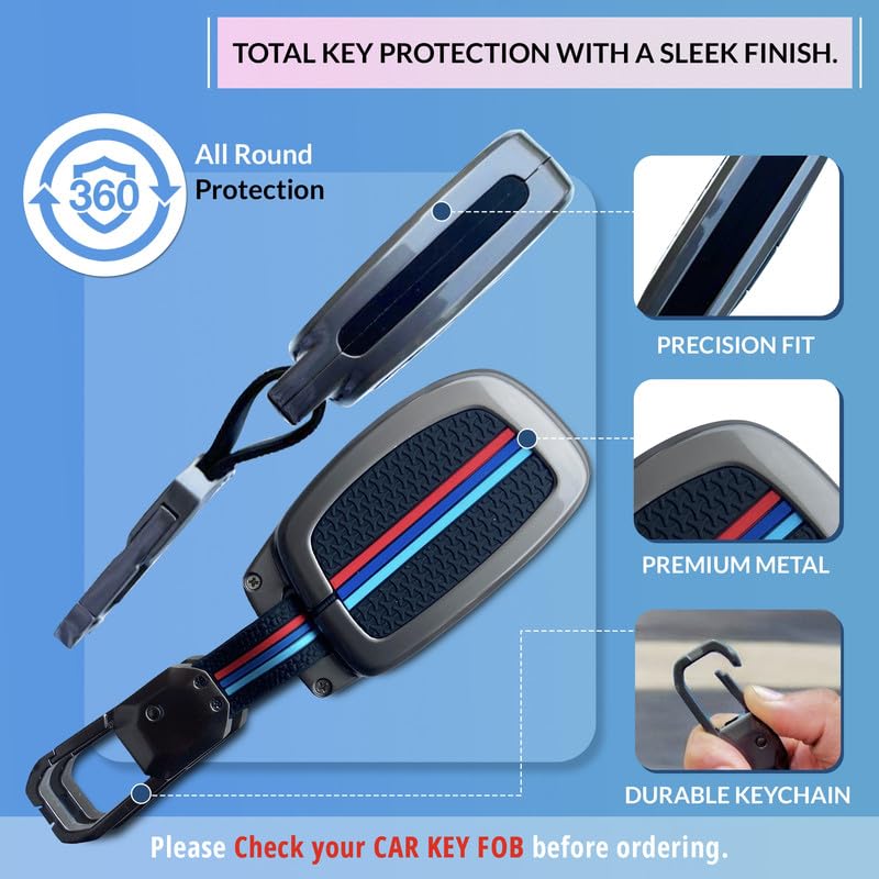 Image of NEODRIFT 'KeyShield' Car Key Cover for Hyundai Xcent (Shape 3, 03 Buttons) (Durable, Stylish, and 360 Protection)