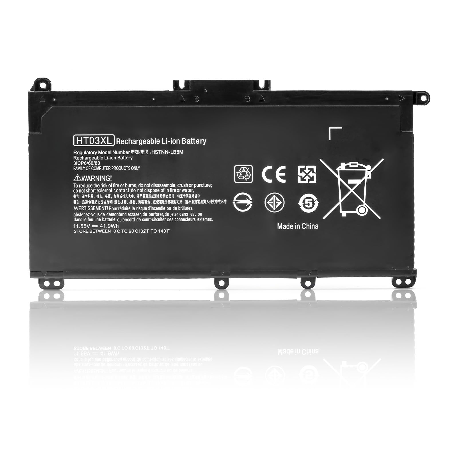 BIUBOTY HT03XL Battery Compatible with HP Pavilion 14-CE 14-CF 15-CS 15-DA 15-DB 17-BY 17-CA 250 G7 255 G7 Laptop Battery HT03XL[11.55V/3630mAh]