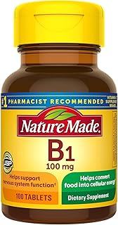 Vitamin B1 100 mg Tablets, 100 Count for Metabolic Health