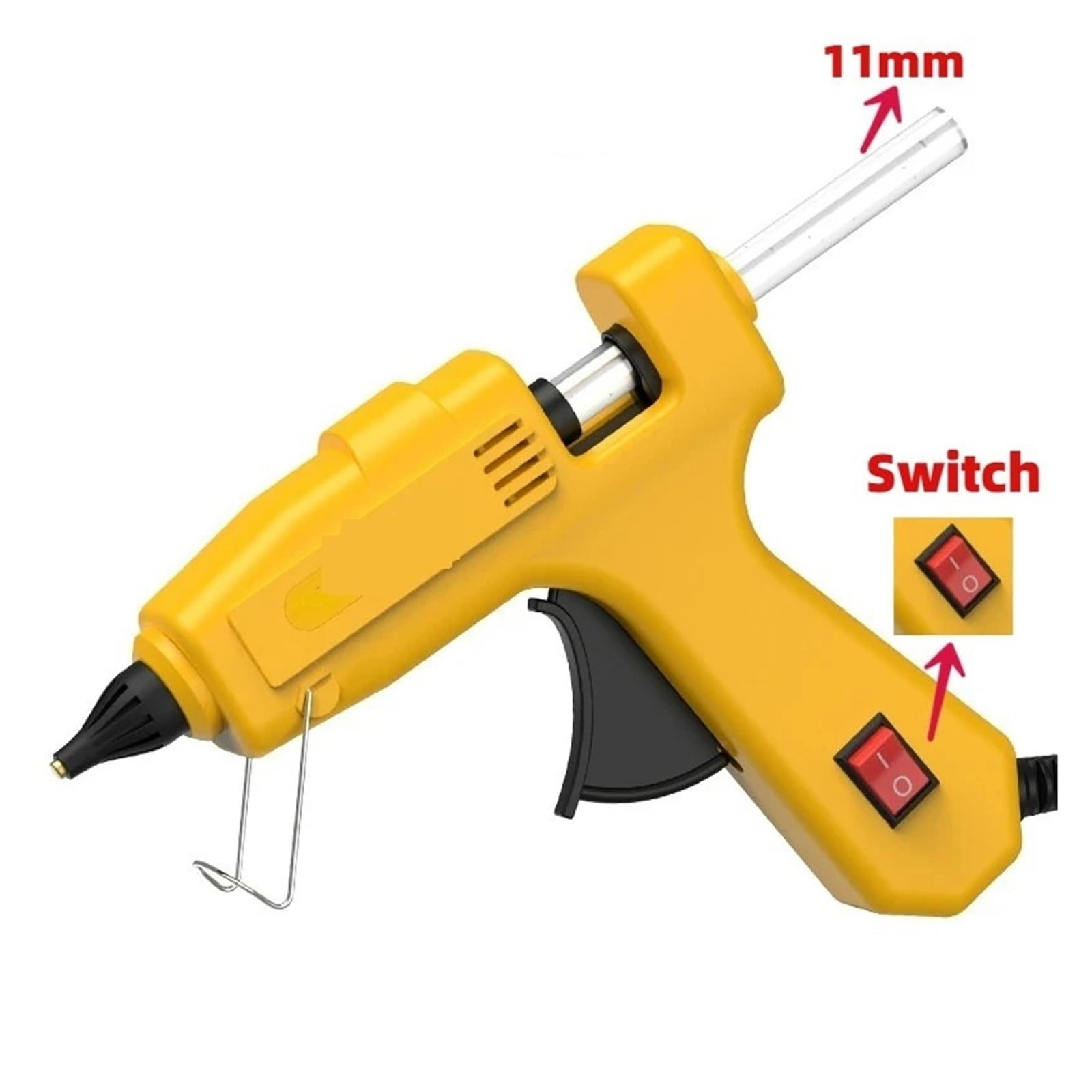 Pistola per colla a caldo, Gun Di Colla A Caldo Professionale Pistola In Rame Ugello A Temperatura Regolabile Utilizzo Strumenti Fai -da -te Per La Casa