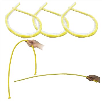 sumrica Flexible Stiff Rope 3 PCS,Yellow,Stiff Rope Magic Trick,Comedy Stage Close up Trick Optical Illusion Gimmick Props for Beginner for Halloween Christmas Party, Funny Gag Toy for Magicians