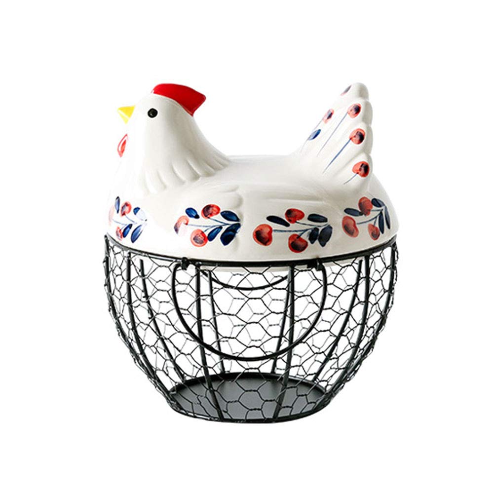 Panier à œufs en fer forgé creux pour le rangement de cuisine
