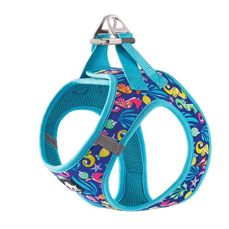WINHYEPET Truelove Dog Harness Soft Air Mesh Adjustable Reflective Pet Vest Small and Medium Breeds No Pull Adjustable Dog Harness TLH3016(Blue Atoll,S)