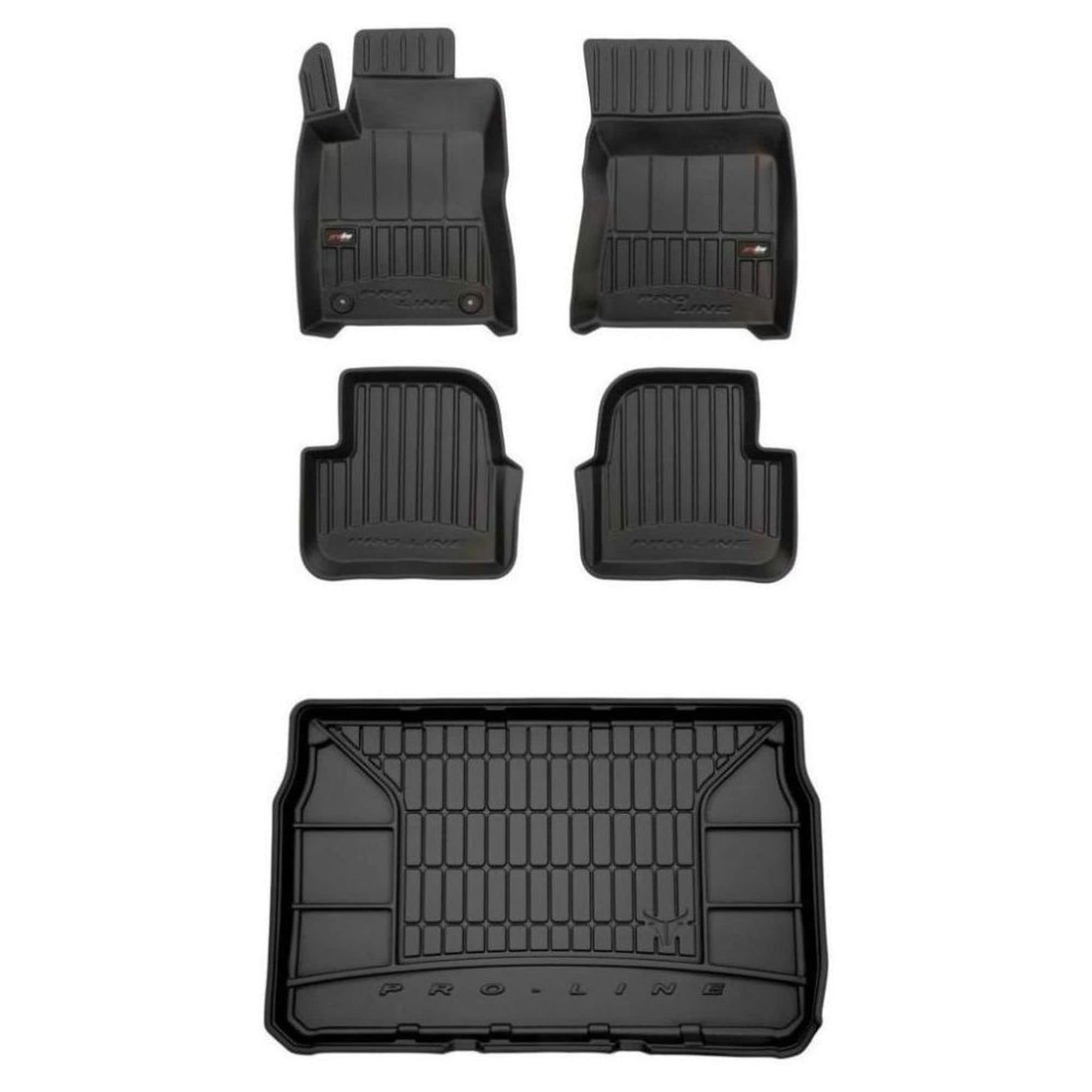 Tappetini Auto In Velluto Nero Su Misura Per Citroen C5 AIRCROSS - Set Premium Motohobby, Antiscivolo E Resistenti - 3