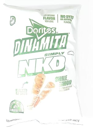 Doritos Simply NKD Tortilla Chips Bag, No Dyes No Artificial Flavors - Dinamita Chile Limon 10.75oz - 1 bag