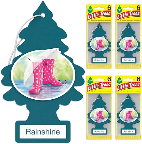 Miniatura 24 de Little Trees - Ambientador de árbol colgante que proporciona un aroma de larga duración para auto u hogar. Aroma Leather, 4 paquetes de 6
