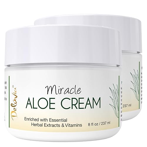 Deluvia Miracle Lotion - Loción de aloe vera crema hidratante de aloe vera para cara y cuerpo crema solar calmante de aloe loción de aloe vera crema disponible en Yaxa Colombia