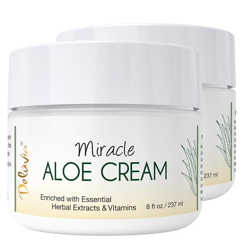 Creme hidratante DELÚVIA Miracle Aloe com aloe vera e vitamina E — Pacote com 2