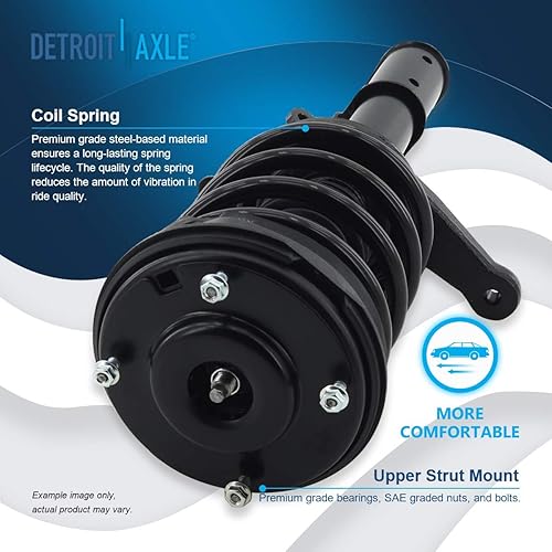 Miniatura 6 de Detroit Axle - 4 puntales para Chrysler Concorde Intrepid LHS Dodge Intrepid Ready Struts 1998-2004 con montaje de resorte helicoidal 300M delantero