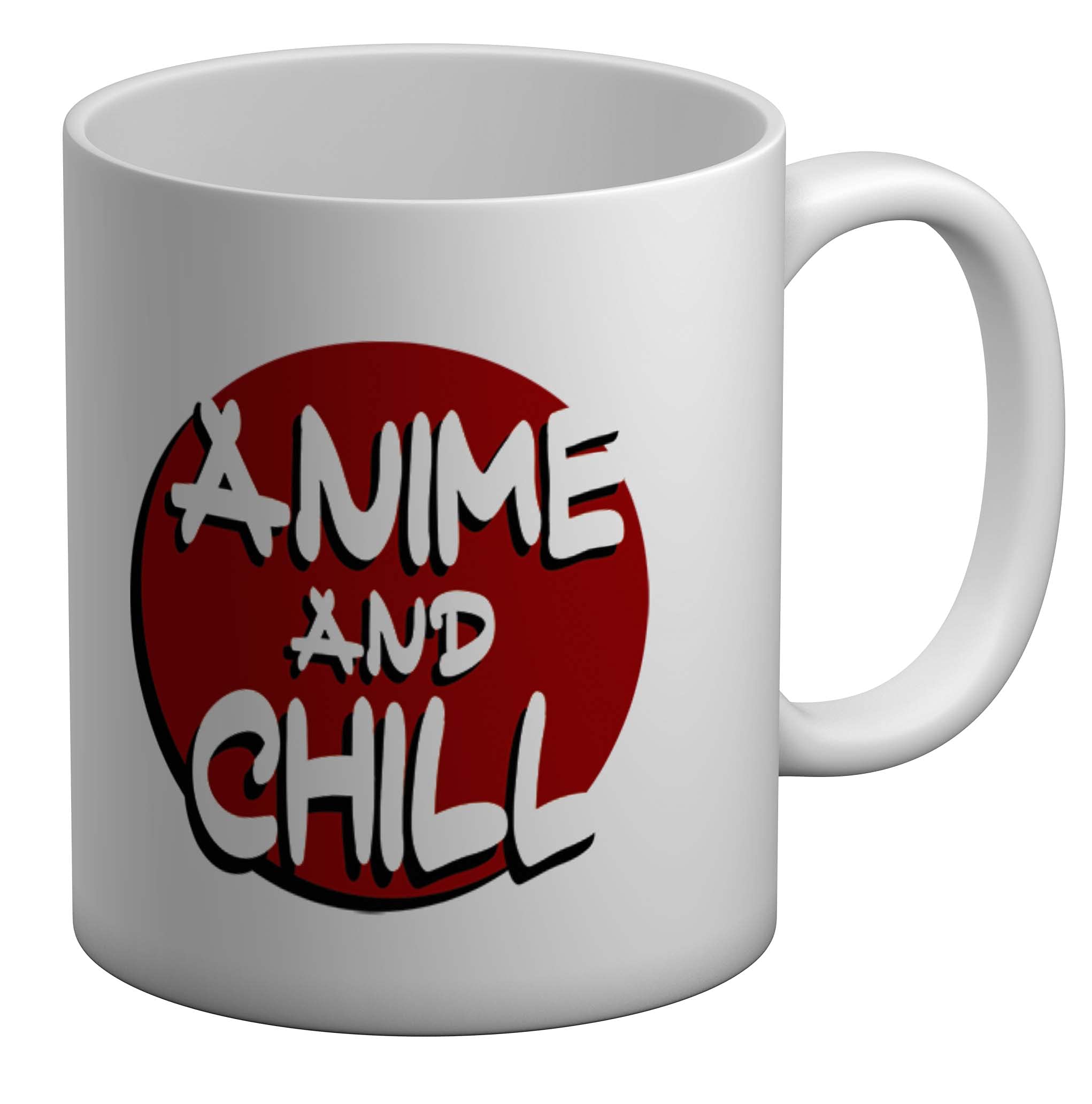 Shopagift Anime and Chill White 11oz Large Mug Cup