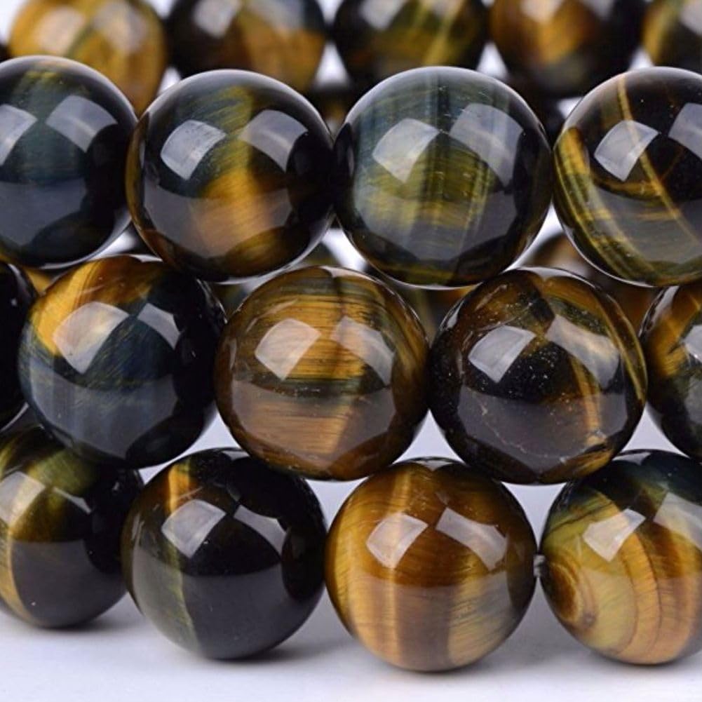 180pcs Adabele Natural Blue Golden Tigers Eye Gemstone 4mm (0.16 Inch) Round Beads