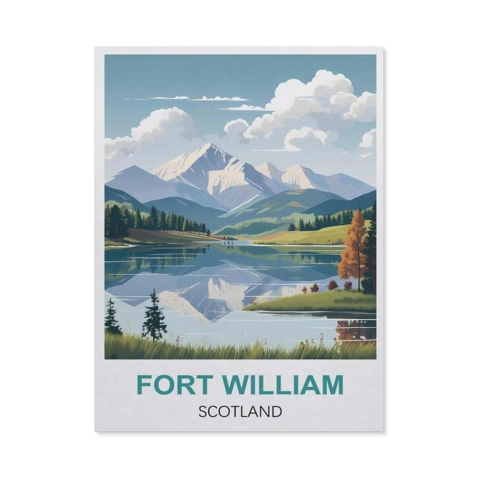 BEAYODKP 5D DIY Diamond Painting，Fort William Scotland（50x60cm）