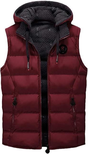 Men's Winter Lightweight Polar Fleece Gilet Body Warmer Vest for Outdoor Outerwear Jacket Quilted Body Warmer Sleeveless Waistcoat Winter Fleece Lined Body Warmer Sleeveless Jacket